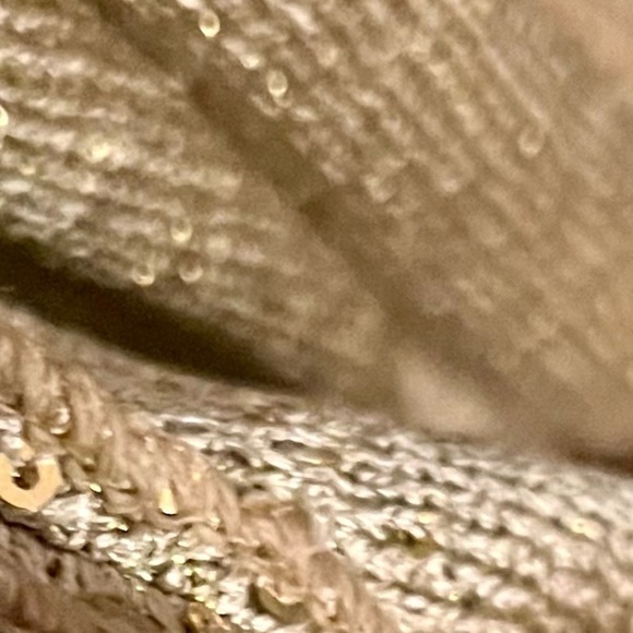 St John Gold Textured Blazer Size Small Modest Church Glam Gift Old Money Preppy - Picture 16 of 16